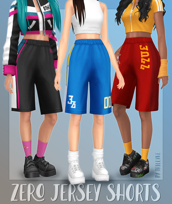 Maxis Match Zero Jersey Shorts by simsfinds - The Sims 4 Custom Content