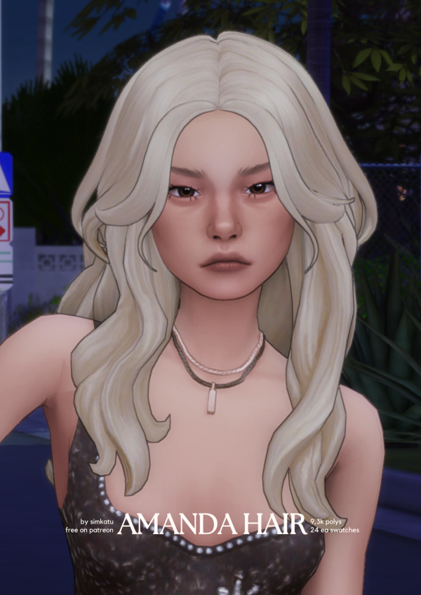 Maxis Match amanda hair by simsfinds - The Sims 4 Custom Content