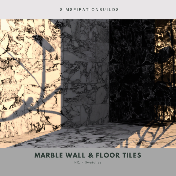 Alpha Marble Tiles Set by simsfinds - The Sims 4 Custom Content