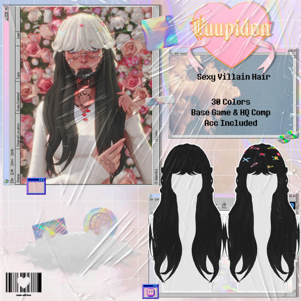 Maxis Match cuupidon sexy Villain hair by missme12 - The Sims 4 Custom Content