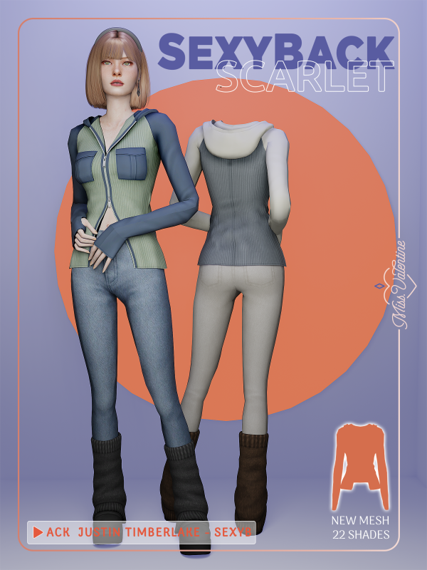 Alpha Scarlet Top by simsfinds - The Sims 4 Custom Content