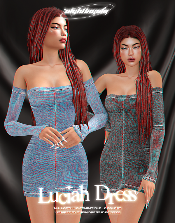 Alpha Luciah Dress by simsfinds - The Sims 4 Custom Content