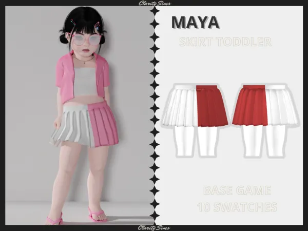 Alpha Maya Skirt Toddler - The Sims 4 Custom Content