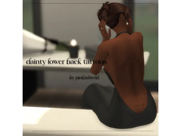 Mix dainty lower back tattoos in simlish - The Sims 4 Custom Content