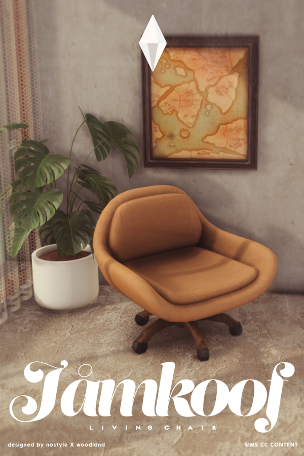Maxis Match [N O S T Y L E X W O O D L A N D] Jåmkoof LivingChair by simsfinds - The Sims 4 Custom Content