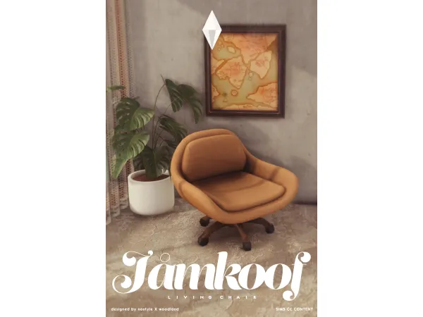 Maxis Match [N O S T Y L E X W O O D L A N D] Jåmkoof LivingChair - The Sims 4 Custom Content