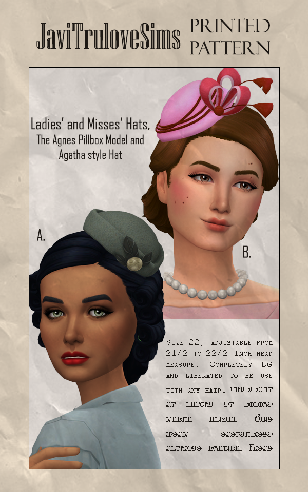 Maxis Match Crumplebottom Hats by simsfinds - The Sims 4 Custom Content