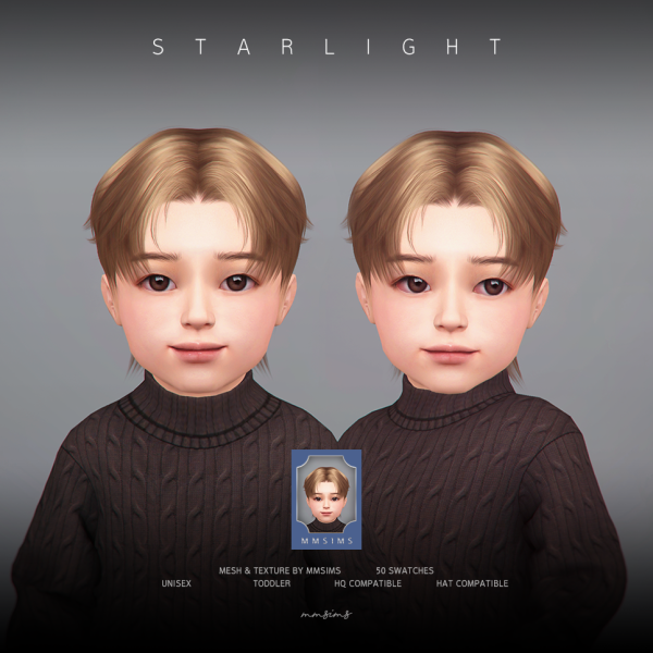Alpha MMSIMS Hair Starlight PU by simsfinds - The Sims 4 Custom Content