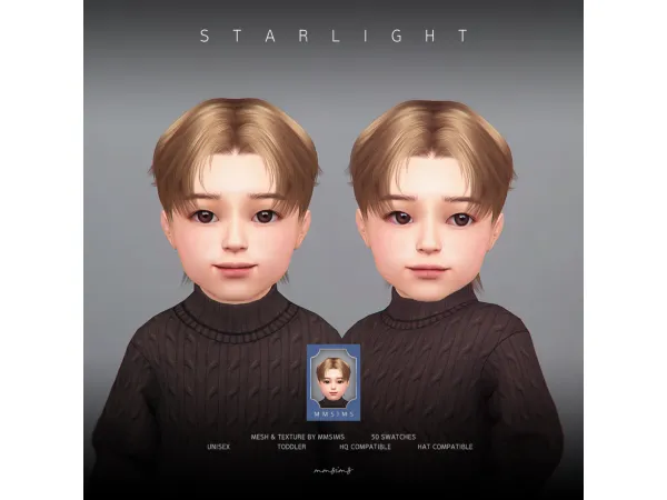 Alpha MMSIMS Hair Starlight PU by mmsims - The Sims 4 Custom Content
