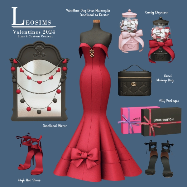 Mix Valentines Day 2024 by leosims4cc - The Sims 4 Custom Content