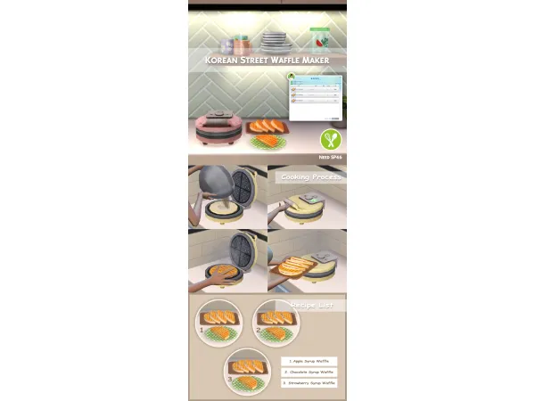 Maxis Match KOREAN STREET WAFFLE MAKER by oni28 - The Sims 4 Custom Content