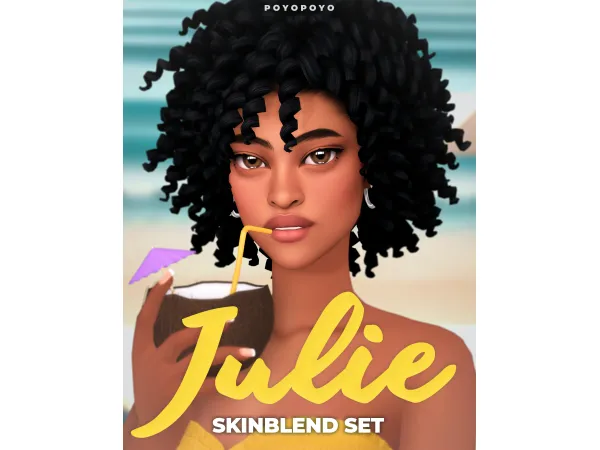 Maxis Match Julie Skinblend Set by poyopoyosim - The Sims 4 Custom Content