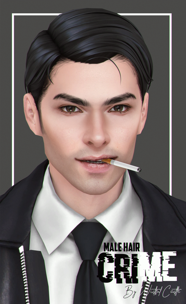 Maxis Match Crime (Male Hair) by simsfinds - The Sims 4 Custom Content