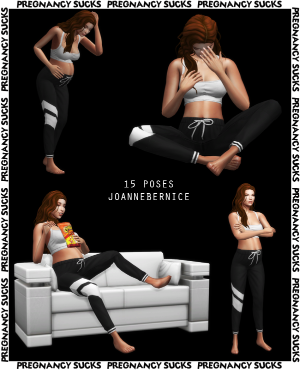 Mix Pregnancy Sucks Pose Pack by simsfinds - The Sims 4 Custom Content