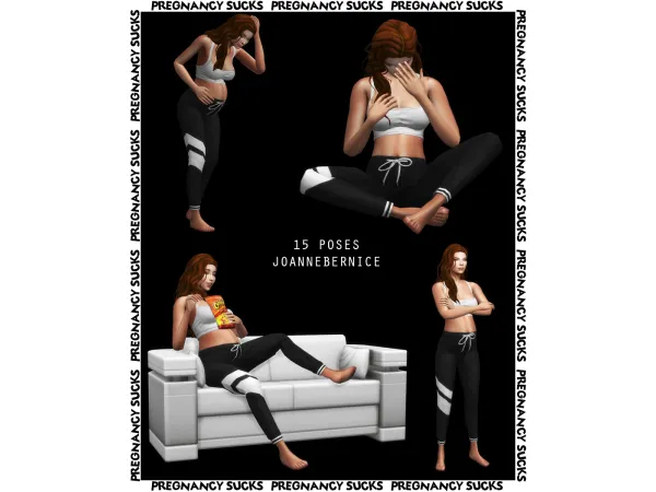 Mix Pregnancy Sucks Pose Pack by joannebernice - The Sims 4 Custom Content