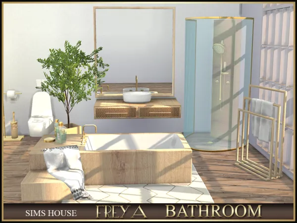 Alpha BATHROOM FREYA - The Sims 4 Custom Content