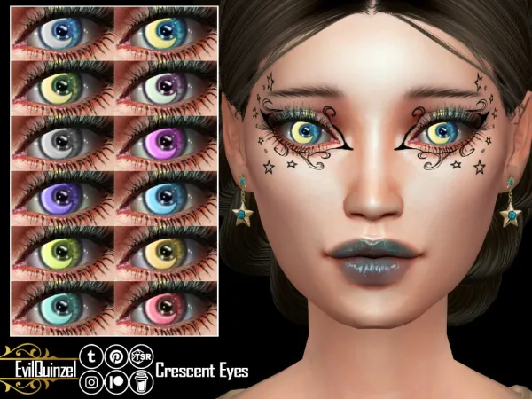 Mix Glowy eyes with a crescent moon - The Sims 4 Custom Content