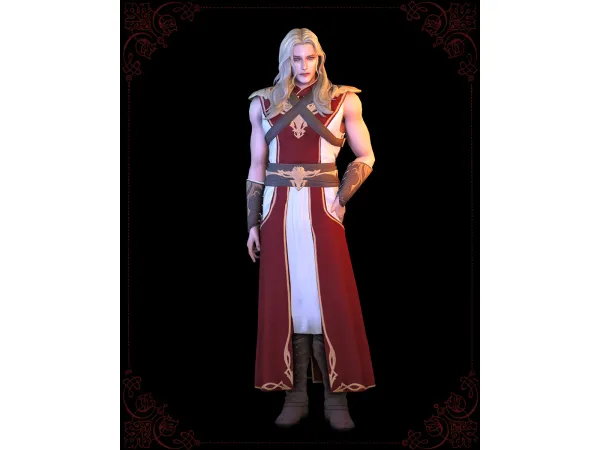 Alpha Mage robe male - The Sims 4 Custom Content
