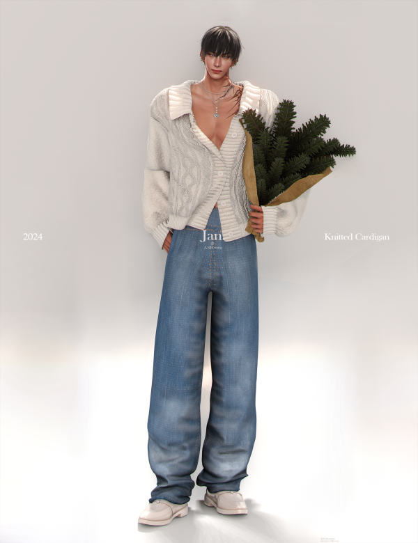 Alpha 2024 Jan001 (sims4) Knitted Cardigan by simsfinds - The Sims 4 Custom Content