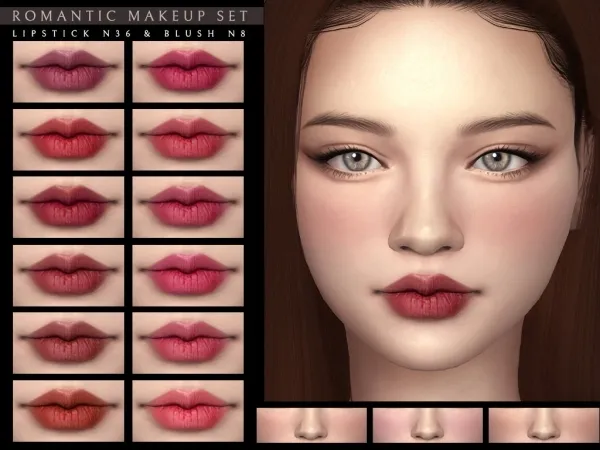 Alpha Romantic Makeup Set by Lutessasims - The Sims 4 Custom Content