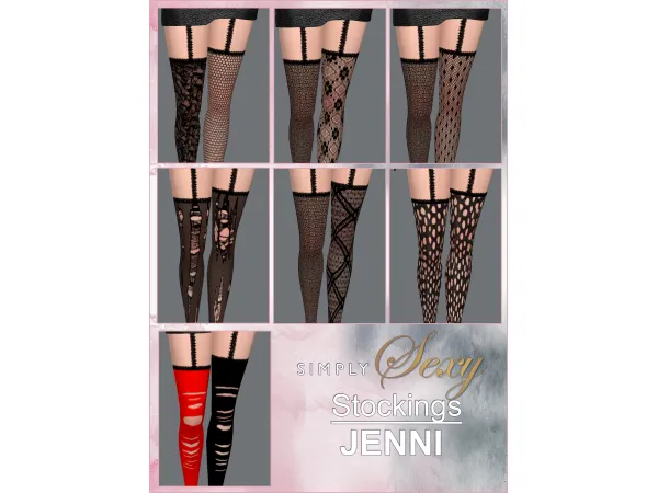 Mix Collection Stockings Legs Jennisims by Jennifer - The Sims 4 Custom Content