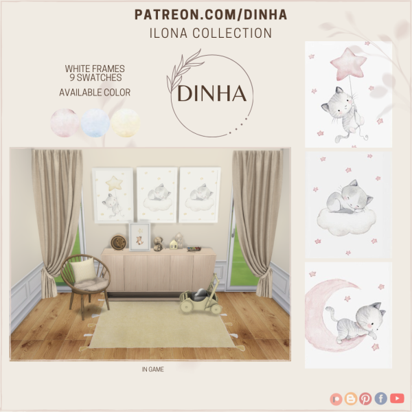 Mix Ilona Collection Paintings by dinhagamer - The Sims 4 Custom Content