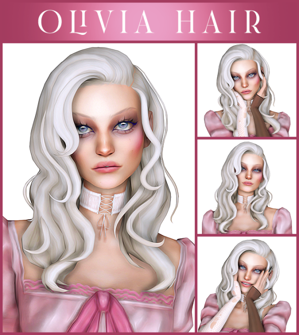 Maxis Match Olivia Hair by simsfinds - The Sims 4 Custom Content