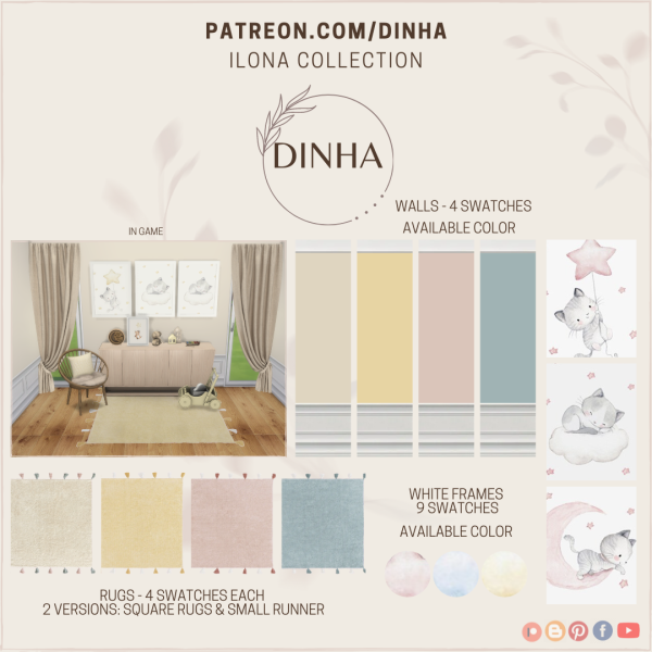 Mix Ilona Collection by dinhagamer - The Sims 4 Custom Content