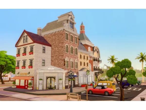 Maxis Match Charm Haven Plaza by manicpot8to - The Sims 4 Custom Content