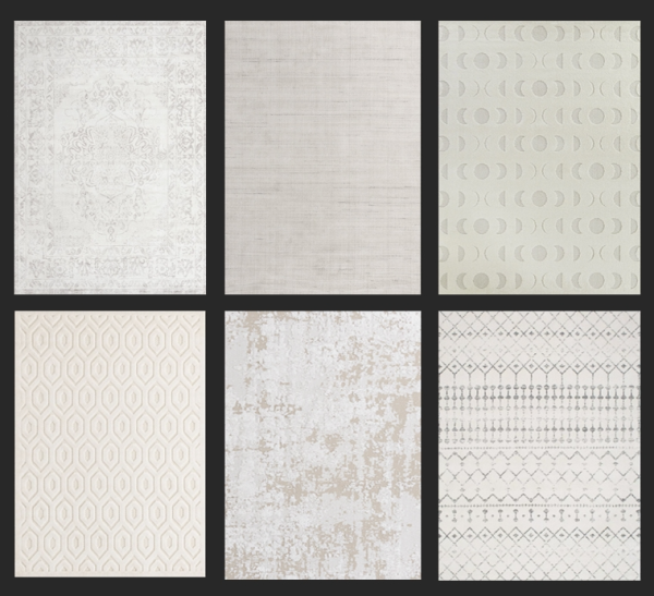 Mix White Rug Collection by simsfinds - The Sims 4 Custom Content