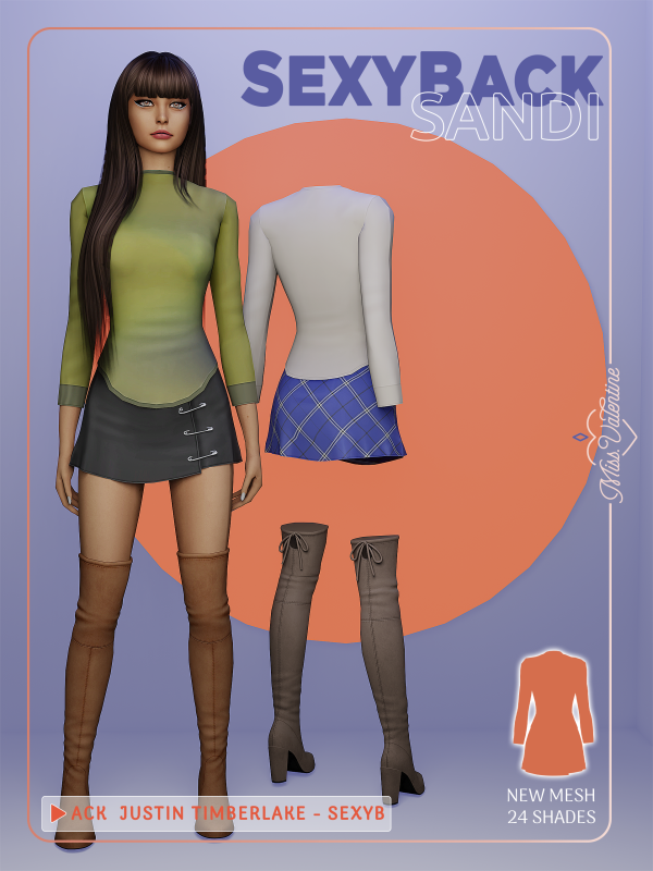Alpha Sandi DressOutfit by simsfinds - The Sims 4 Custom Content