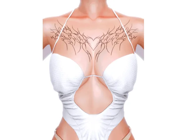 Mix RavenBlends Chest Tattoo Pack by RavenBlends - The Sims 4 Custom Content