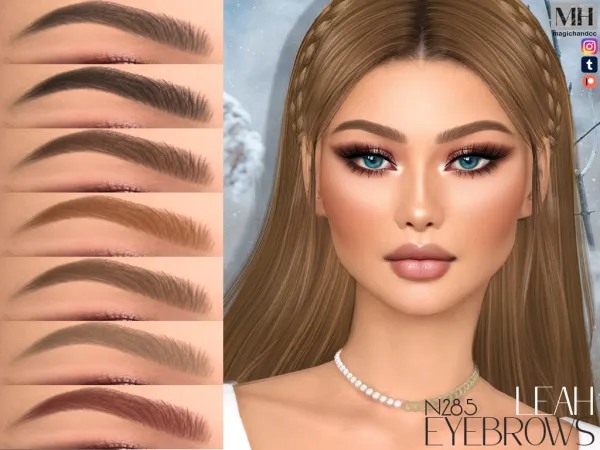 Alpha Leah Eyebrows N285 - The Sims 4 Custom Content