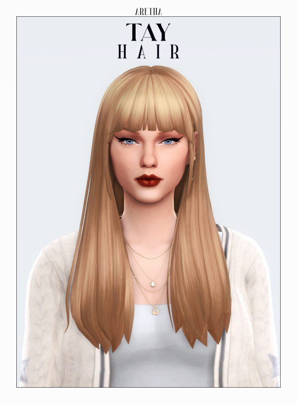Maxis Match tay hair (two versions) by simsfinds - The Sims 4 Custom Content