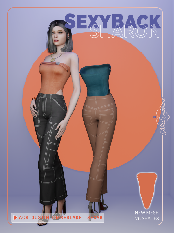 Alpha Sharon Top by simsfinds - The Sims 4 Custom Content
