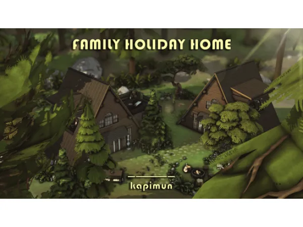Maxis Match Family Holiday Home Granite Falls - The Sims 4 Custom Content