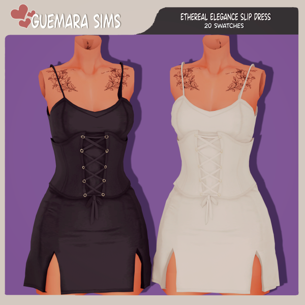 Alpha Ethereal Elegance Slip Dress by simsfinds - The Sims 4 Custom Content
