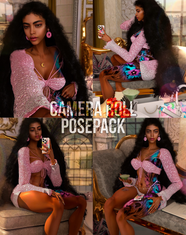 Alpha Camera Roll Posepack (In Game) by simsfinds - The Sims 4 Custom Content