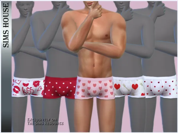 Alpha MEN'S PANTIES VALENTIN - The Sims 4 Custom Content