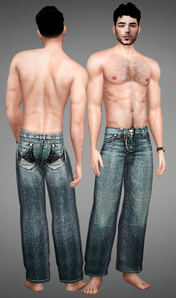 Alpha Bottom boyfriend jeans Low Rise Jennisims by simsfinds - The Sims 4 Custom Content