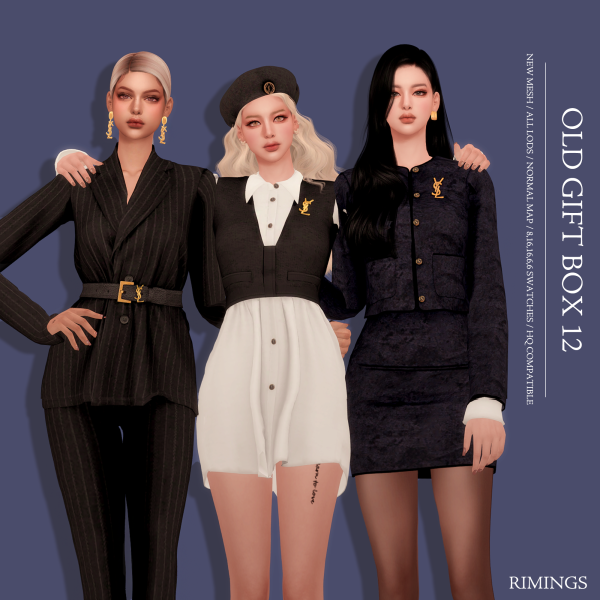 Alpha [RIMINGS] OLD GIFT BOX 12 by simsfinds - The Sims 4 Custom Content