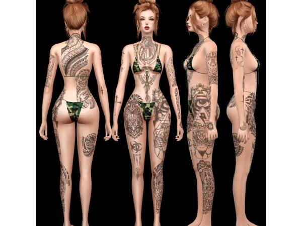 Mix Tattoo celtic Fake Jennisims by Jennifer - The Sims 4 Custom Content