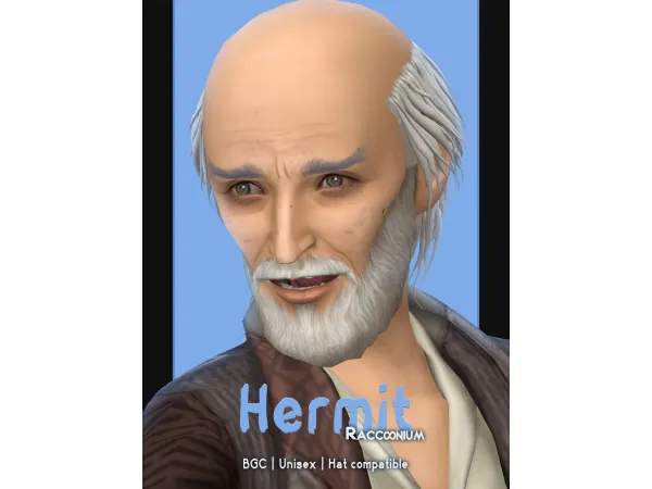 Maxis Match Hermit hair by Raccoonium - The Sims 4 Custom Content