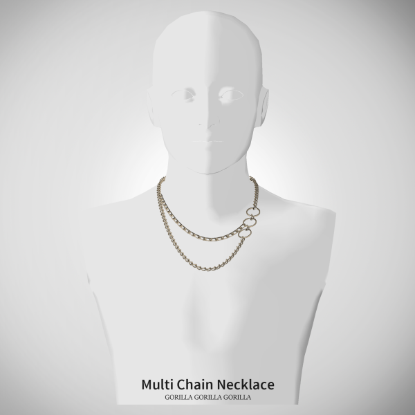 Alpha Multi Chain Necklace by simsfinds - The Sims 4 Custom Content