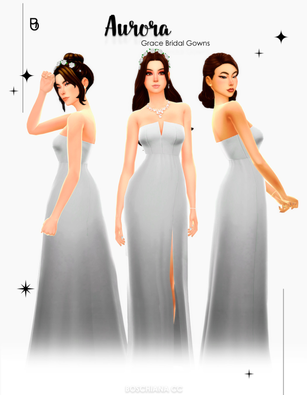 Maxis Match AURORAGRACE BRIDAL GOWNS by simsfinds - The Sims 4 Custom Content