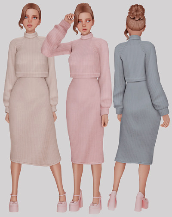 Mix harriet dress by simsfinds - The Sims 4 Custom Content