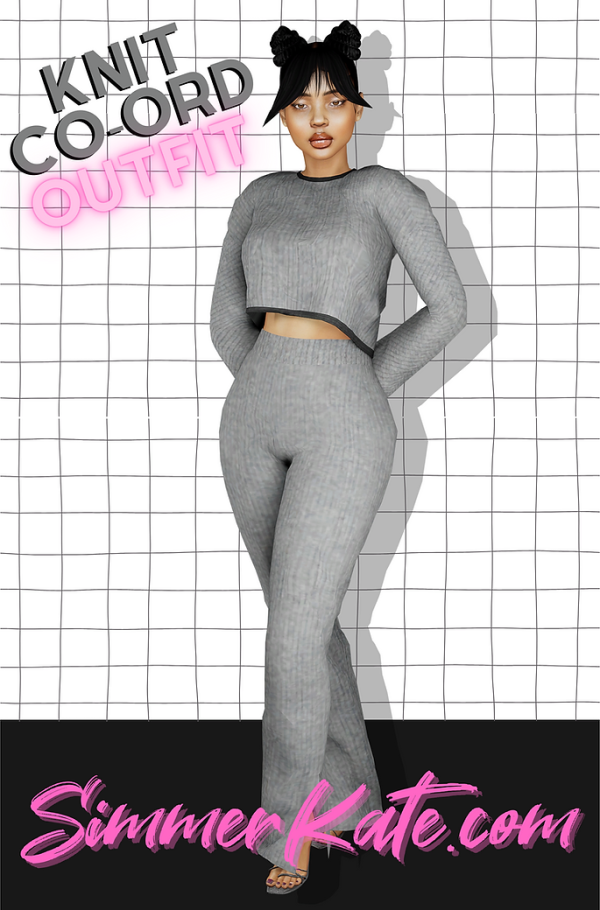 Alpha Knit Co ord by simmerkatex - The Sims 4 Custom Content