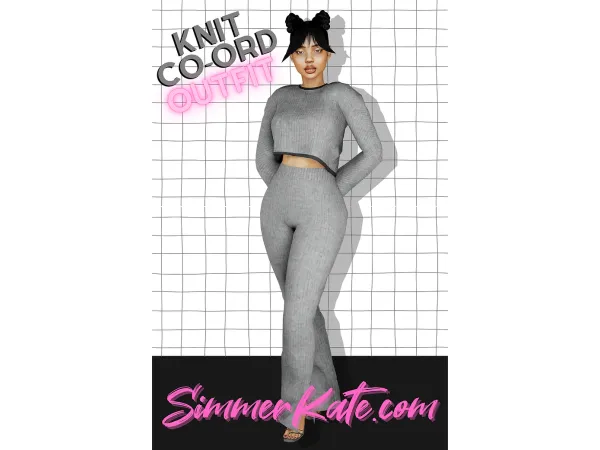 Alpha Knit Co ord - The Sims 4 Custom Content