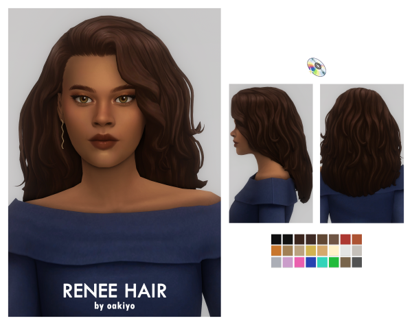 Maxis Match Renee Hair by simsfinds - The Sims 4 Custom Content