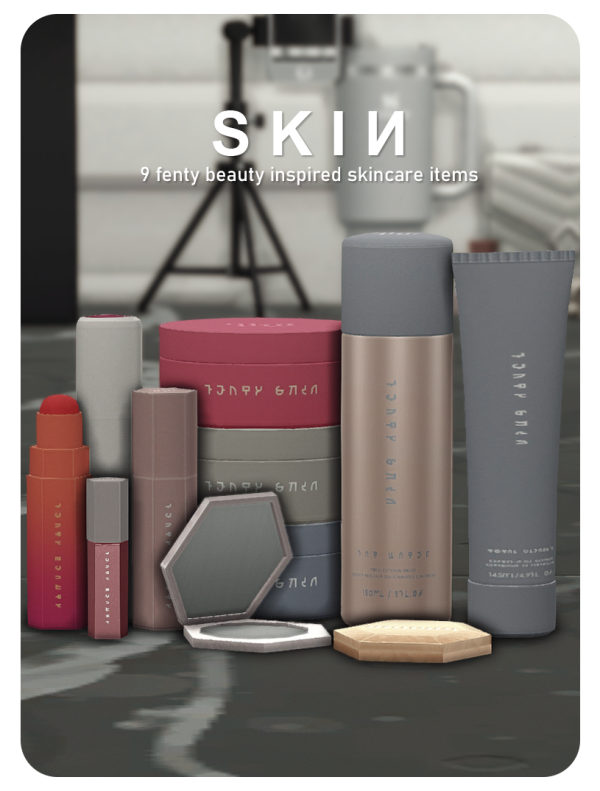 Mix skin 9 fenty beauty inspired skincare items by simsfinds - The Sims 4 Custom Content